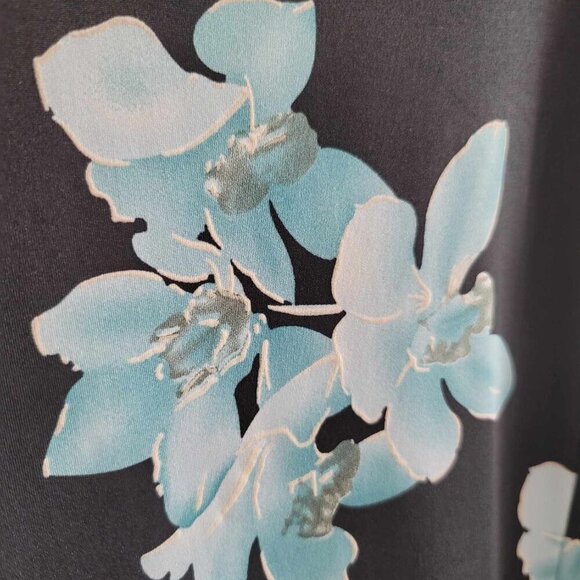 Plus size Clientele Black dress with green floral design. EUC - Picture 7 of 7